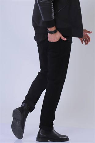 Erkek Slim Fit  Normal Bel Pantolon New milano 619-04 BlackErkek Slim Fit  Normal Bel Pantolon New milano 619-04 Black